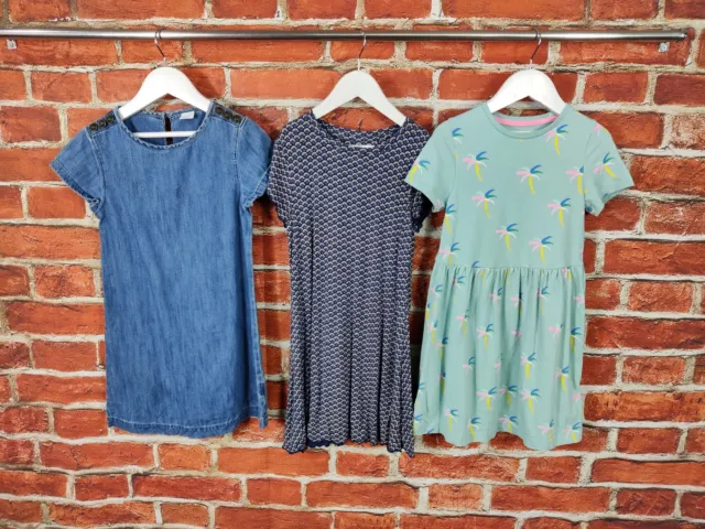 Girls Bundle Age 6-7 Years Next M&S T-Shirt Dress Light Denim Summer Kids 122Cm