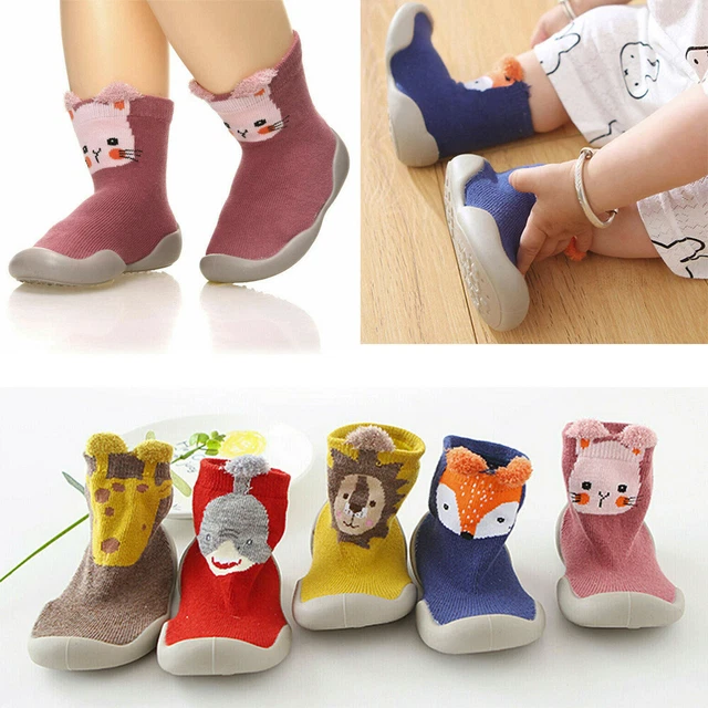 Pantofole antiscivolo bambini bambina ragazzi bambini calze di cotone scarpe inverno caldo Regno Unito