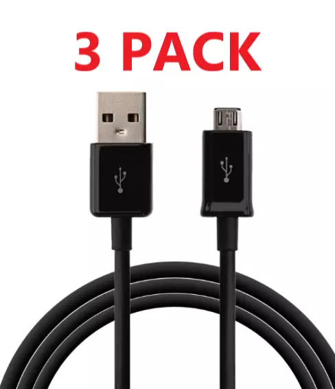 3x OEM Quality Rapid Charge Micro USB Cable Fast Power Sync Cord Charger Android