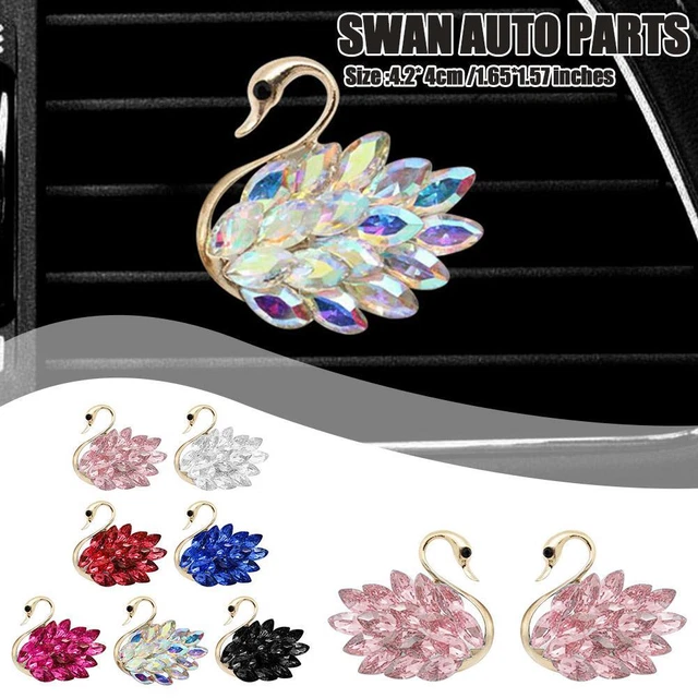 Cute Bling Swan Car Vent Air-Freshener Clips Women Decorative Car Accessory