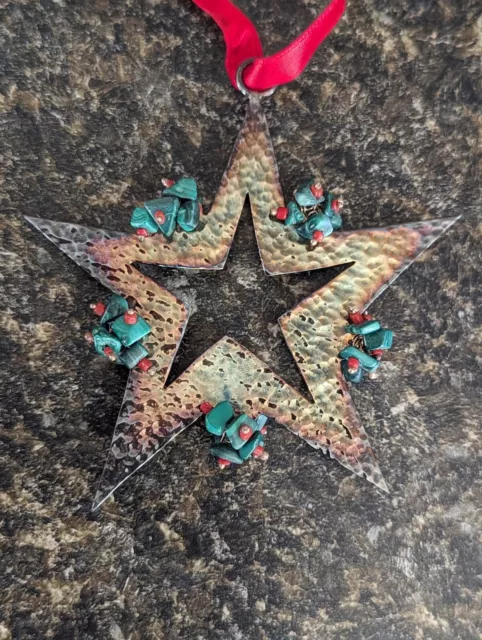 Sterling Silver Star Ornament By Emilia Castillo - Turquoise