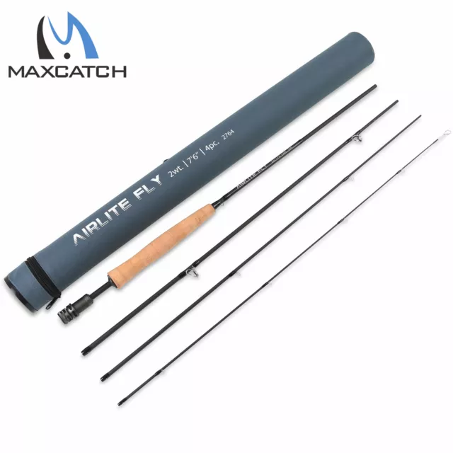 2WT 7'6'' 4PCS Fly Fishing Rods Light Weight Medium-Fast Graphite Fly Rod  Tube $66.00 - PicClick