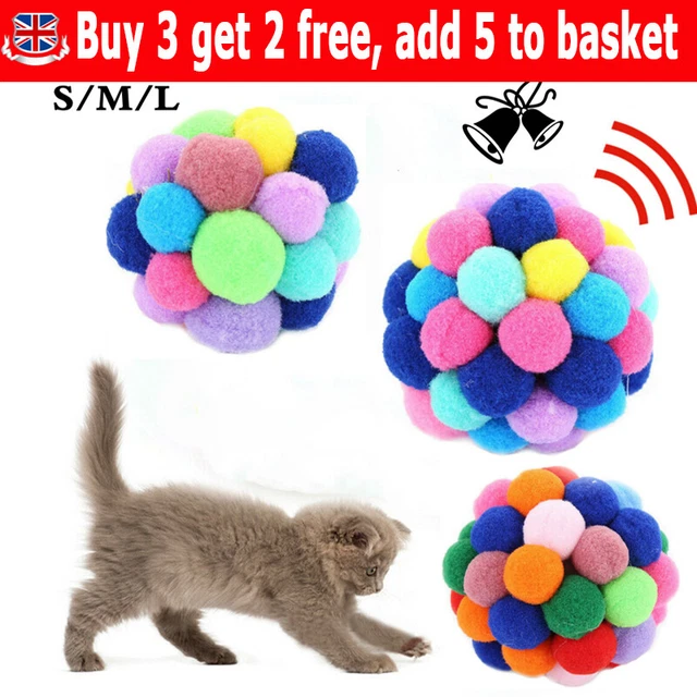 Divertido Suave Gatito Juguete Peluche Rebote Mascota Perro Bolas Interactivo Masticar Juguetes VM tk