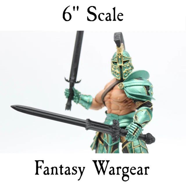 CUSTOM 3D PRINTED Fantasy Weapons Lot Swords 6" for Mythic Legions ...