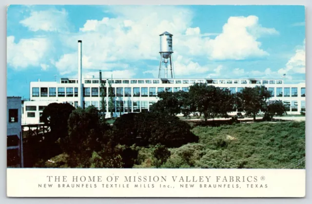 NEW BRAUNFELS TEXAS~MISSION Valley Fabrics~Textile Mill~Factory Water ...