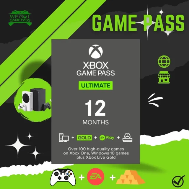 ✅Xbox Game Pass Ultimate/12 Months/ XBOX LIVE GOLD+ EA PLAY✅