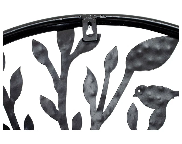 Decoración de la pared ornamento árbol metal estilo antiguo negro 55cm 3