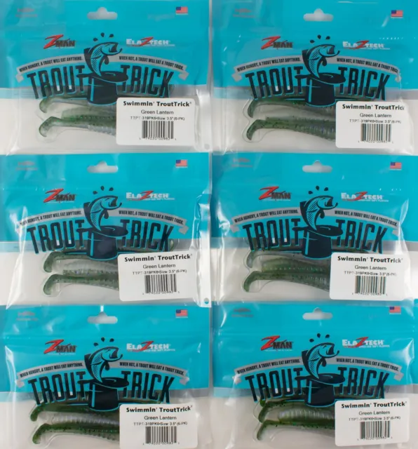 Z-MAN ELAZTECH SWIMMIN' Trout Trick Soft Paddle Tail Swimbait 6 pack $9.68  - PicClick