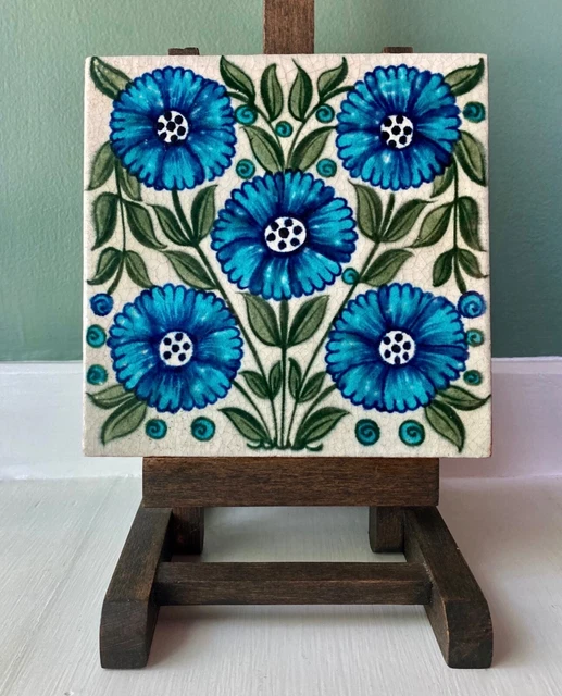 Antique William de Morgan & Co. English Arts & Crafts floral Architectural Tile