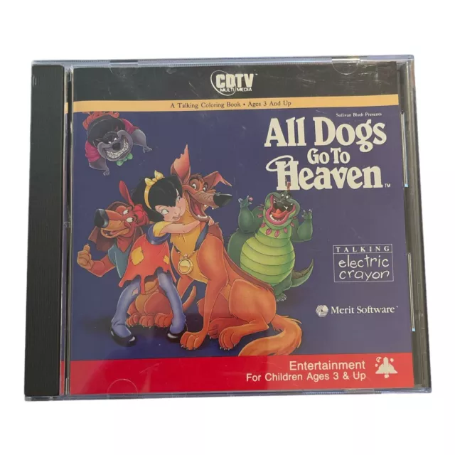 All Dogs Go To Heaven Computer Game Talking Electric Crayon CD