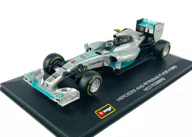 Bburago F1 Mercedes Amg Petronas W05 #6 Rosberg 1:32 Formula 1 Die Cast New