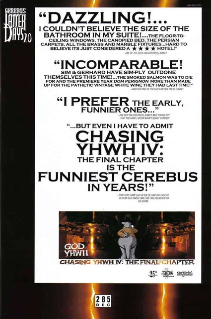 Cerebus the Aardvark #285 FN; Aardvark-Vanaheim | Dave Sim Latter Days 20 - we c