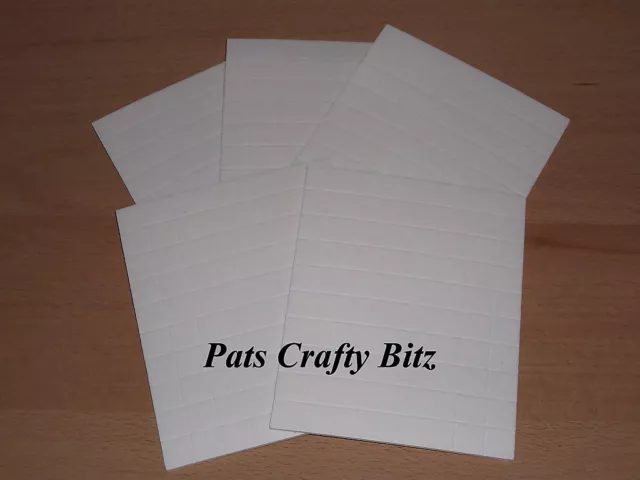 10 Sheets Foam Pads For Decoupage Cards And Craft Large Square 12mm x 12mm x 2mm