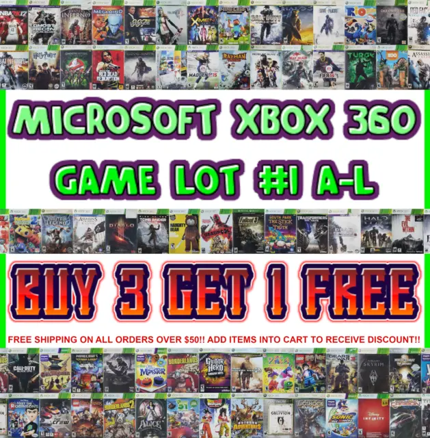 Microsoft Xbox 360 Games #1 A-L 🎮 Buy 3 Get 1 Free
