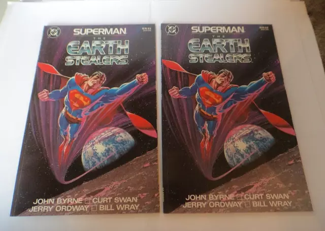 2 Copies DC Comics Superman The Earth Stealers 1988 John Byrne Bagged & Boarded