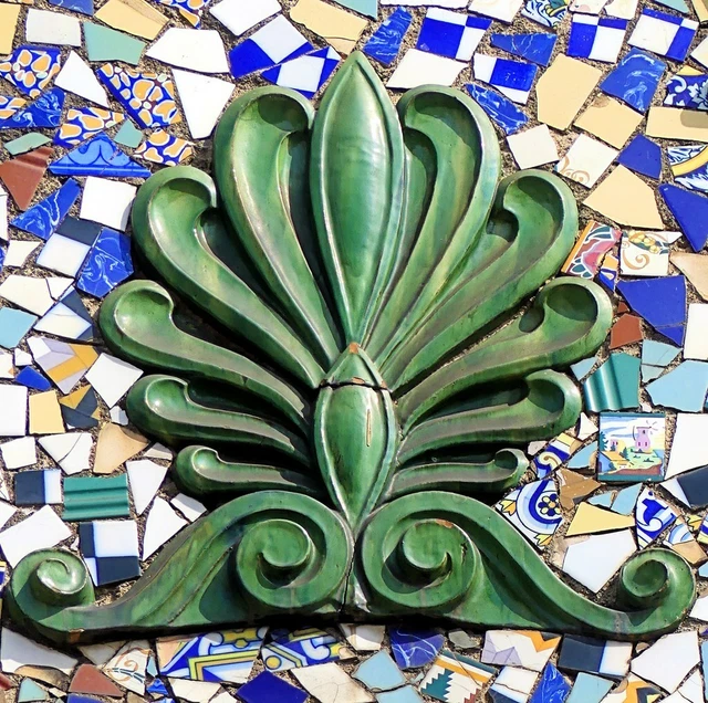 German European UK Art Nouveau Vintage Ceramic Tile Rare Reproduction Majolica