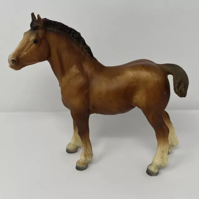 Retired Breyer Horse Clydesdale Foal Horse Plastic Toy Horses Imaginary Play Tan