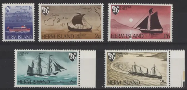 GB 1949-1969 Herm Island, teiliges 5er Set, neuwertig postfrisch