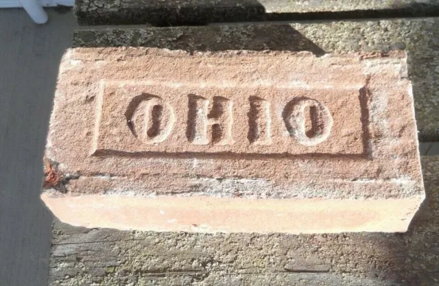 Vintage Reclaimed Ohio Red Clay Brick Stamped Antique Garden Landscape