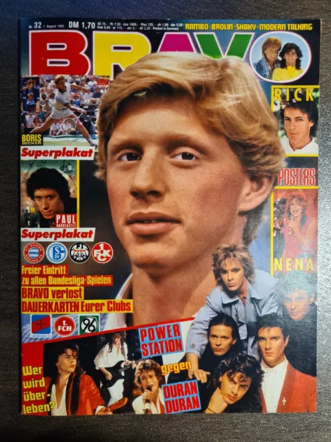 BRAVO 32/1985 Heft Komplett -Madonna,Falco, Nena,Paul Young, David Cassidy- Top!