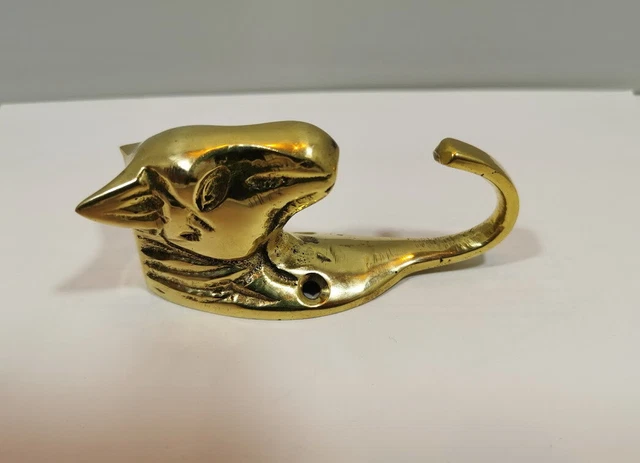 Handmade Vintage Brass Horse Head Wall Hanging Hat/Coat Hook