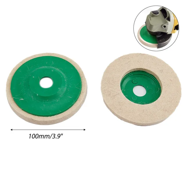 1Pc Wool Polishing Wheel Buffing Pads 100×8mm Disc for Metal Glass Ceramics Tool