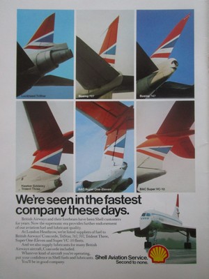10/1973 PUB BRITISH AIRWAYS AIRLINE PILOTS CONCORDE AIR TRAINING ORIGINAL AD 