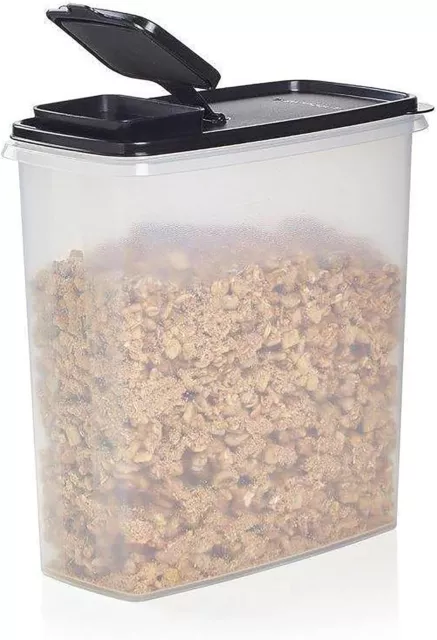 Tupperware Modular Mates Super Cereal Storer Jet Black cereal keeper 20 cup New!