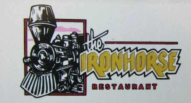 Train Related Matchbook Matchcover: Iron Horse Restaurant Ashland, Virginia G25