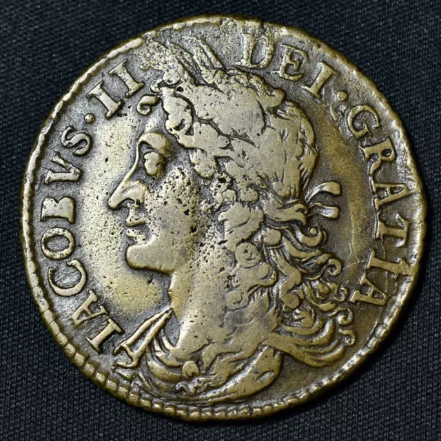 1689 October, Ireland, James II, Gunmoney, Halfcrown, S6579D, TB30E-1E, W6/5 3