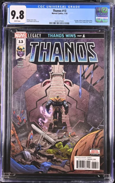 Thanos #13 Cgc 9.8 - 1St App Of Cosmic Ghost Rider