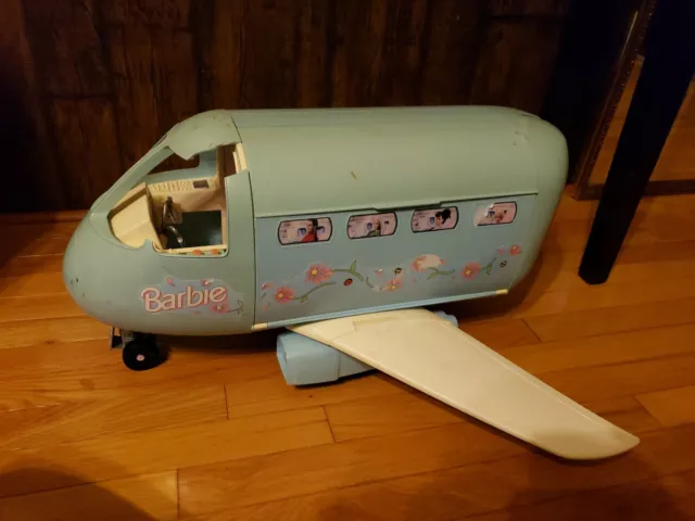 Vintage BARBIE Large Jumbo Jet Airplane Sounds & Intercom WORK
