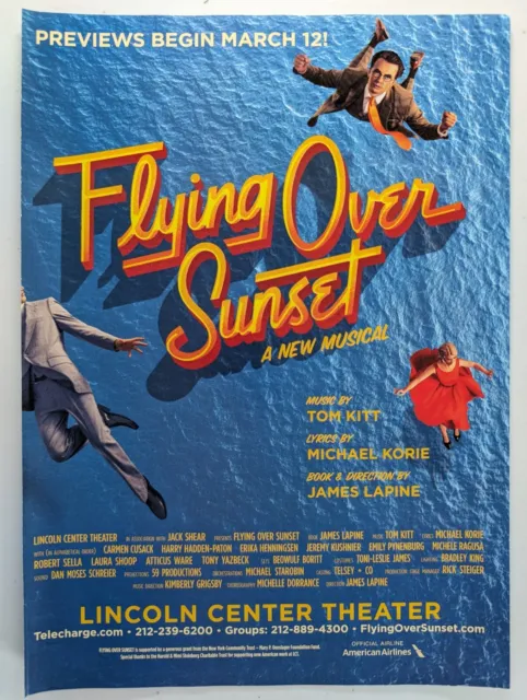 "Flying Over Sunset" Musical *Delayed Until 2021* 2020 New Yorker Ad 7.5x10.5"