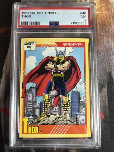 1991 Impel Marvel Universe Series II Super Heroes Thor #48 PSA 7