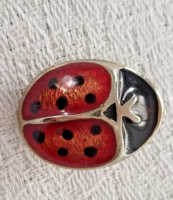 Pins broche COCCINELLE Vintage Sonia RYKIEL insecte Email