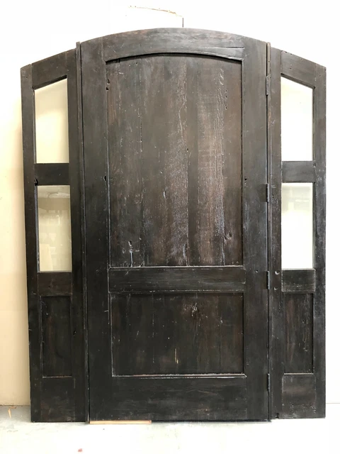 Rustic reclaimed lumber side lites door solid Doug Fir 72 X 93 7" jamb LHS 2" 3