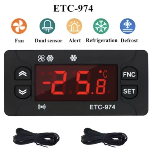 ETC-974 Digital Temperature Controller Thermostat - UK Stock 🇬🇧 Like Eliwell