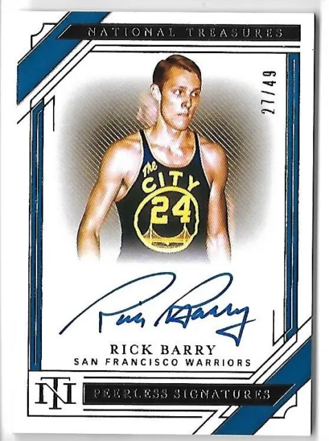 Rick Barry 2020 Panini National Treasures Auto Autograph Card #27/49