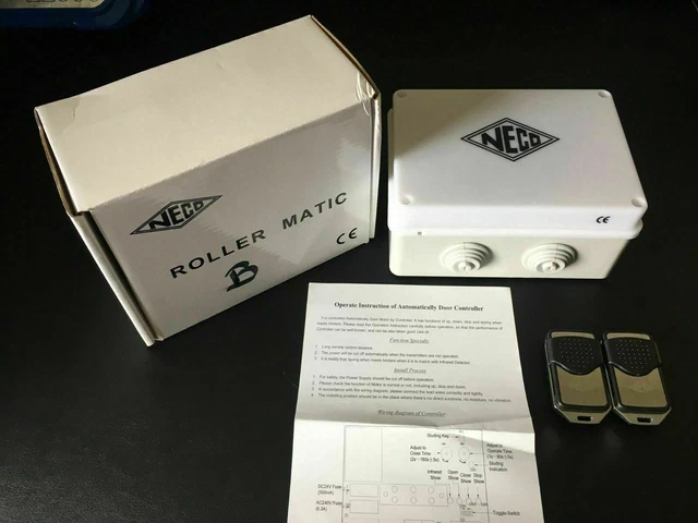 thumbnail image 2 of Neco Euro Rollermatic Remote Control System For Shutters – 433 MHz, Includes 2 Remotes 2 of 4