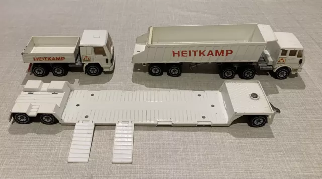 Siku 2919 Mercedes Tipper 3713 Low Loader & Volvo FL10 Heitkamp Die Cast Bundle