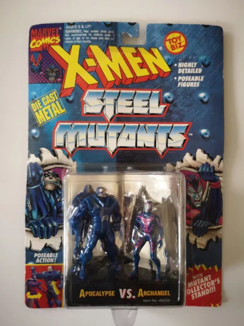 Toy Biz Marvel X-MEN STEEL MUTANTS Die-cast figures APOCALYPSE VS ARCHANGEL 1994