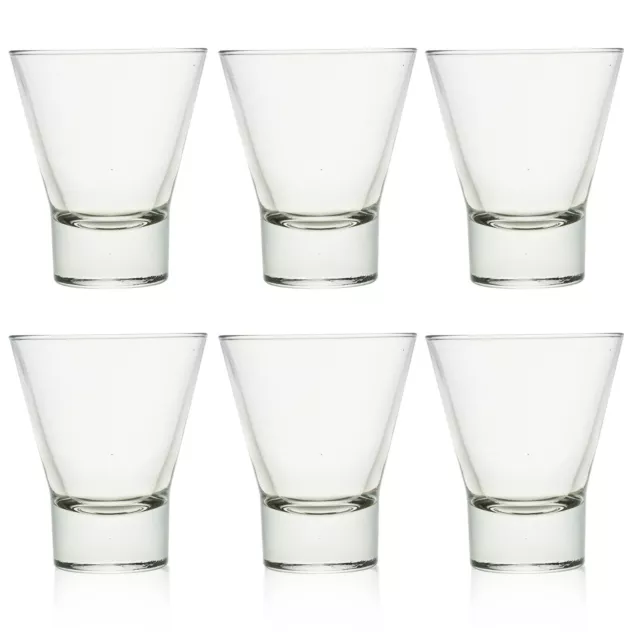 6 x 250ml Bormioli Rocco Ypsilon Drinking Glasses Cocktail Whisky Short Tumblers