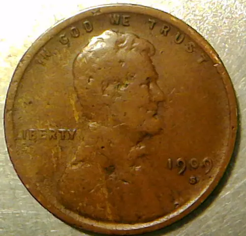 1909-S VDB Lincoln Cent Wheat Penny, Collector Favorite Key Date