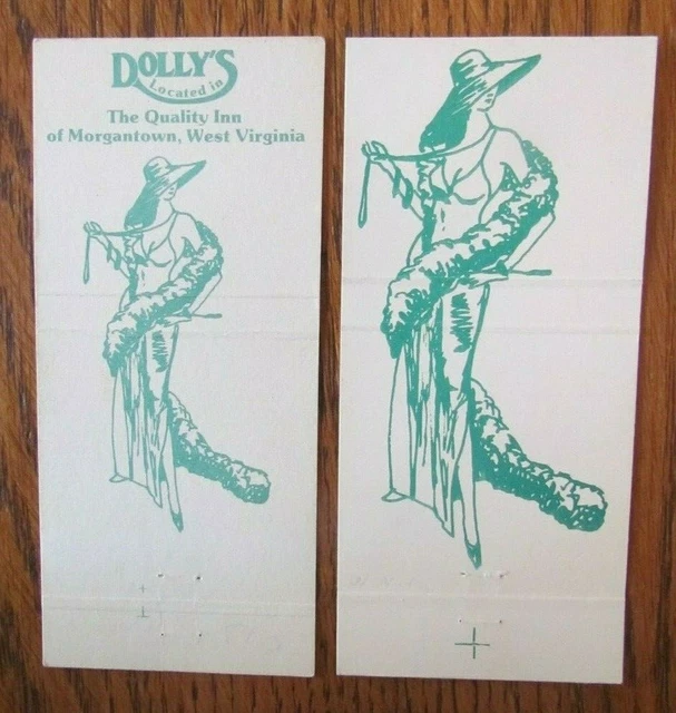 Girlie Lady Matchbook Covers: Dolly's Morgantown, West Virginia Matchcovers -D14