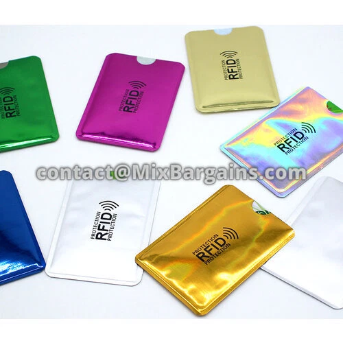 2-Sleeves Color Rfid Blocking Credit/Debit/Id Card Protector Anti Theft $Protect
