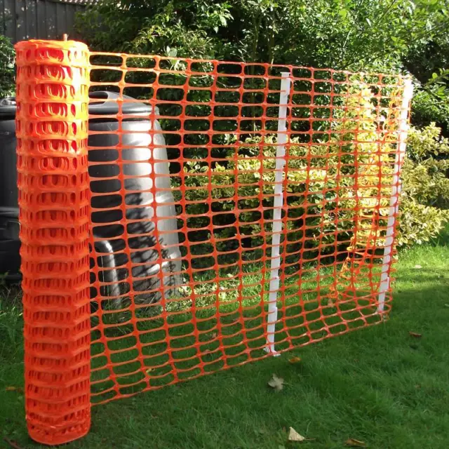 Orange Plastic Barrier Mesh - Dog, Pet, Chicken, Event, Fencing 5.5kg - 1m x 50m