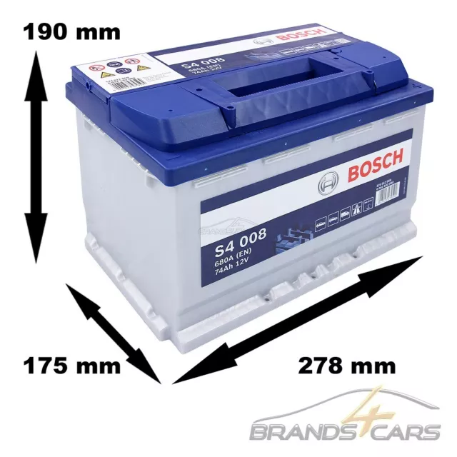 BOSCH AUTOBATTERIE 12V 74Ah STARTERBATTERIE 680A ERSETZT 65AH 66 68 69 70 71 75 2