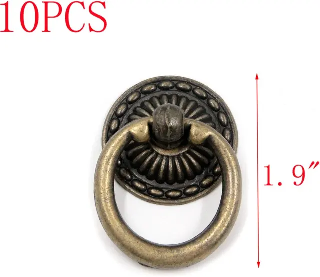 Antique Bronze Knobs Pulls Handles Hardware Furniture Drawer Pull Ring Dresser C 3