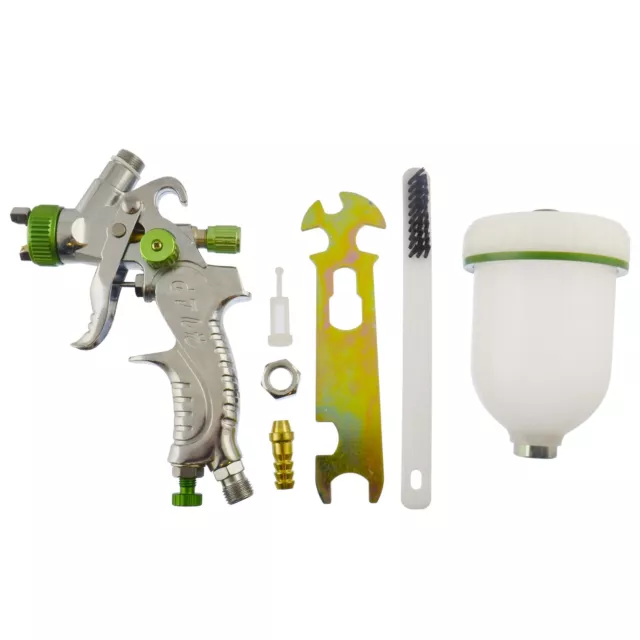 Green Professional Mini HVLP Spray Gun Gravity Feed 1.00mm Touch Up AT524 2