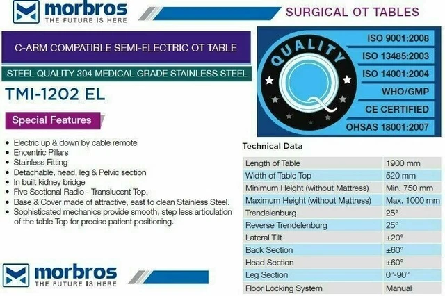 New Ot Table C-Arm Compatible Semi Electric Or Table Operation Theater Table %#